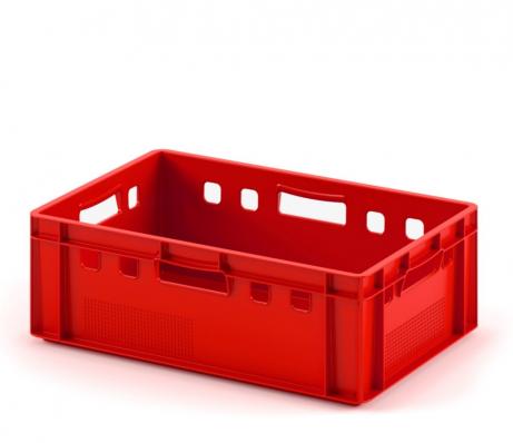 Ящик для мяса Е2 600х400х200мм (глубокой заморозки) Красный